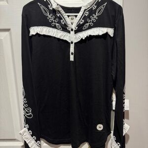 Western Shirt Black & White  - Double D Ranch